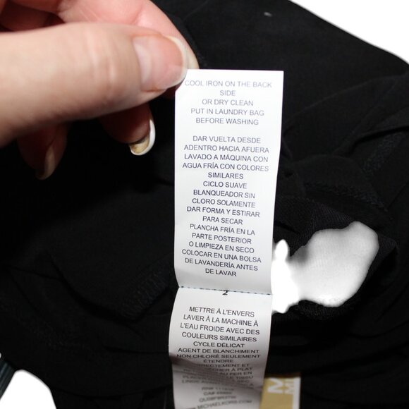 Michael Kors Dress Black Off Shoulders Gold Chain Shoulder Straps Size XS NWT's - Picture 12 of 12